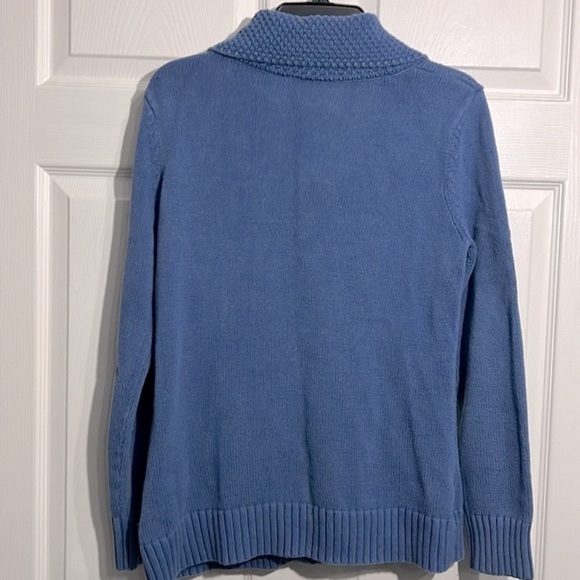 Bay Studio Women’s Zippered Cardigan- blue.  Size Large - Picture 8 of 9